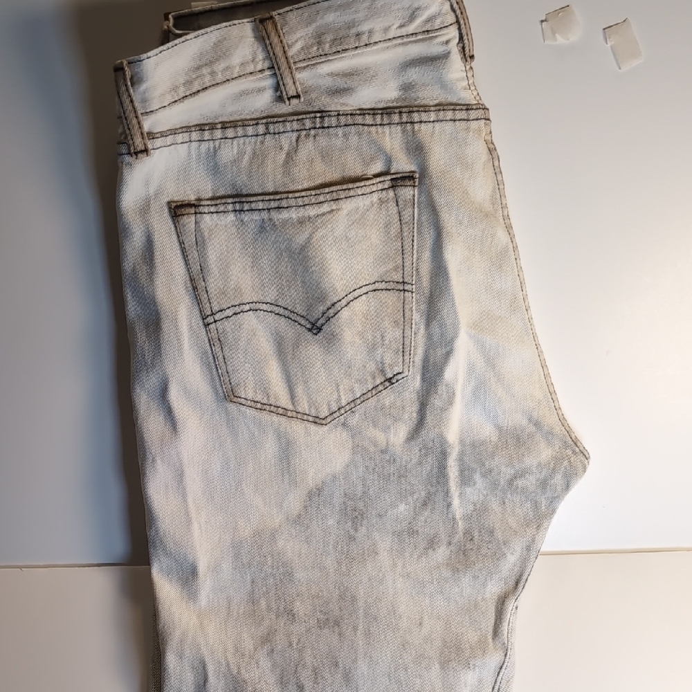 Levi's 501 Button Fly Acid Wash Jeans 38/34 - Picture 7 of 7